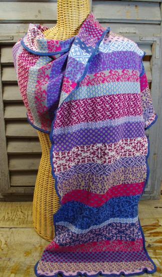 Invero Schal Flora Provence, reine Baumwolle, Biobaumwolle (kbA)